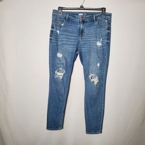 Old navy Rockstar super skinny distressed jeans 14